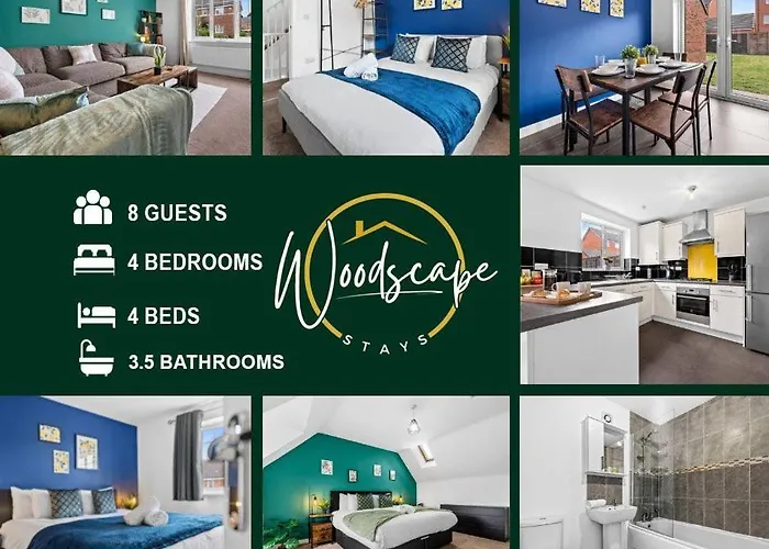 Woodscape Stays - Relaxing City Retreat, 4 Bed, 3 Bath House, Off Road Parking, Fast Wifi, Close To City Centre